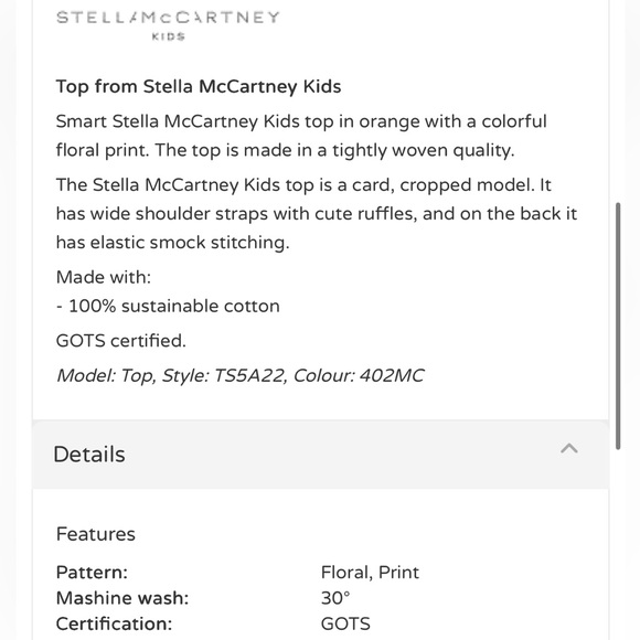 STELLA MCCARTNEY Kids crop top floral - Picture 6 of 6